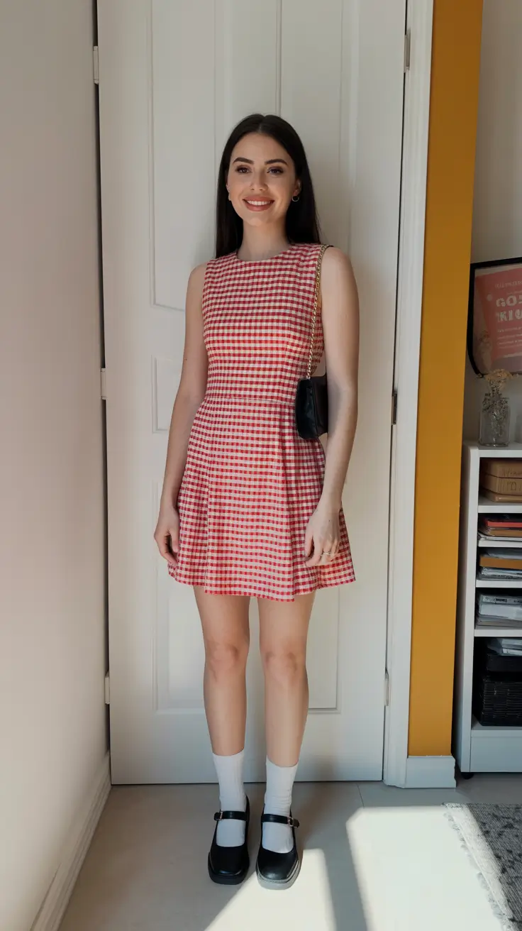 retro vintage summer outfits 2026 Sweet Picnic Gingham With A Modern Minimal Finish