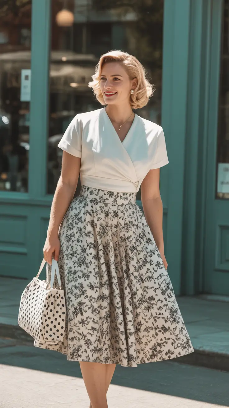 retro vintage summer outfits 2026 Classy Retro Florals With A Polished Twist