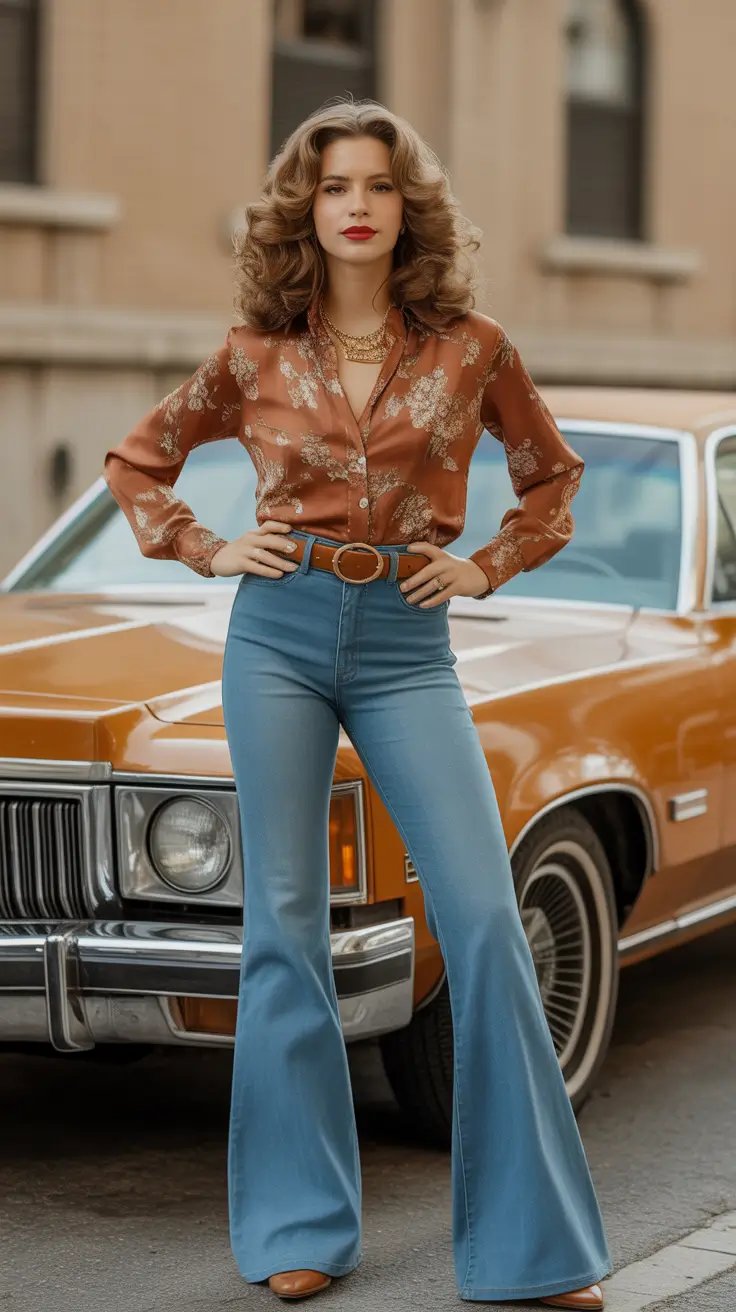 retro vintage summer outfits 2026 70s Confidence With A Statement Silhouette