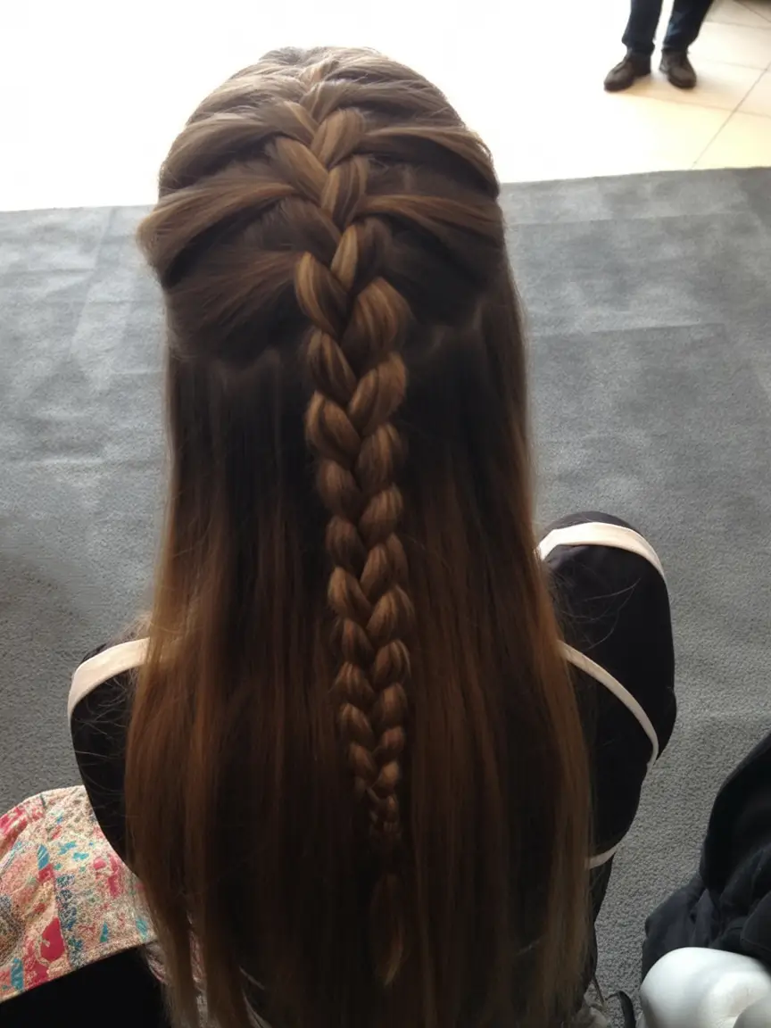 spring braids hairstyles 2026 Minimalist Center Braid For Long Hair