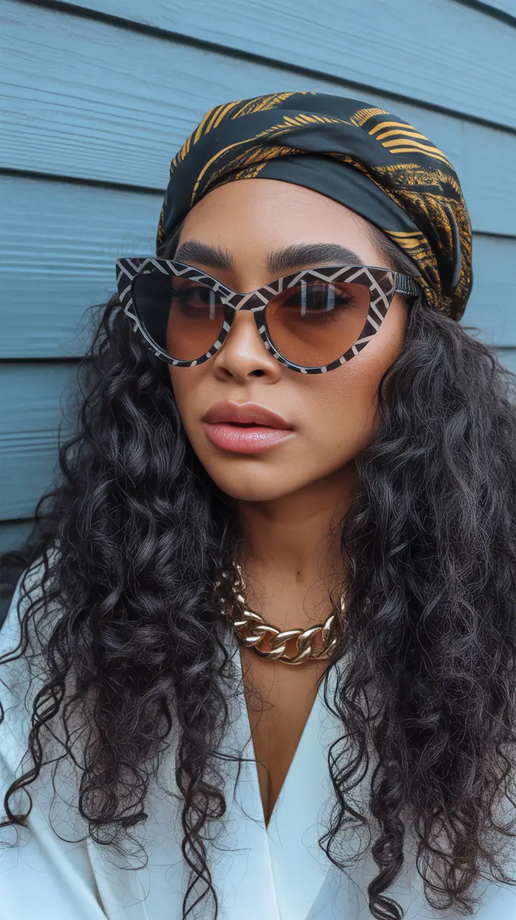 creative spring hairstyle for black women 2026 Wavy Quick Weave With Headwrap Style