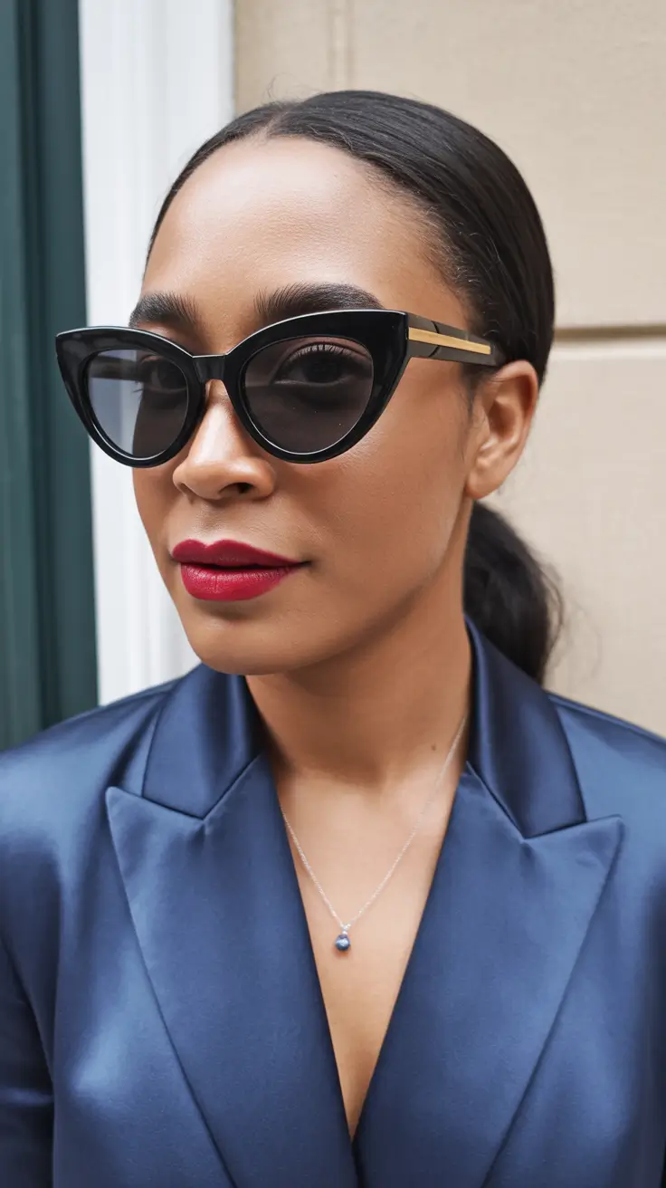 creative spring hairstyle for black women 2026 Sleek Straight Ponytail With Modern Edge