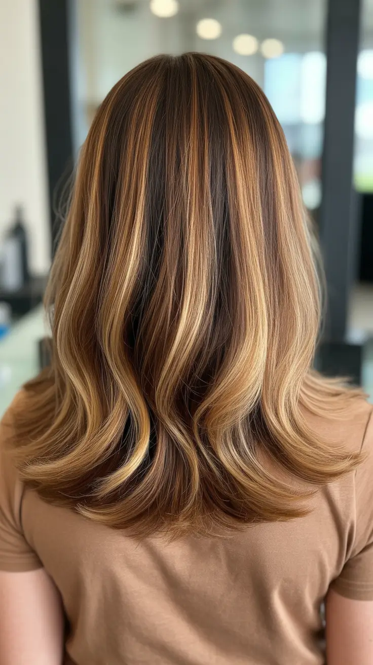 summer hair color for blondes 2026 low maintenance Dimensional Caramel Blonde With Soft Ribbon Highlights