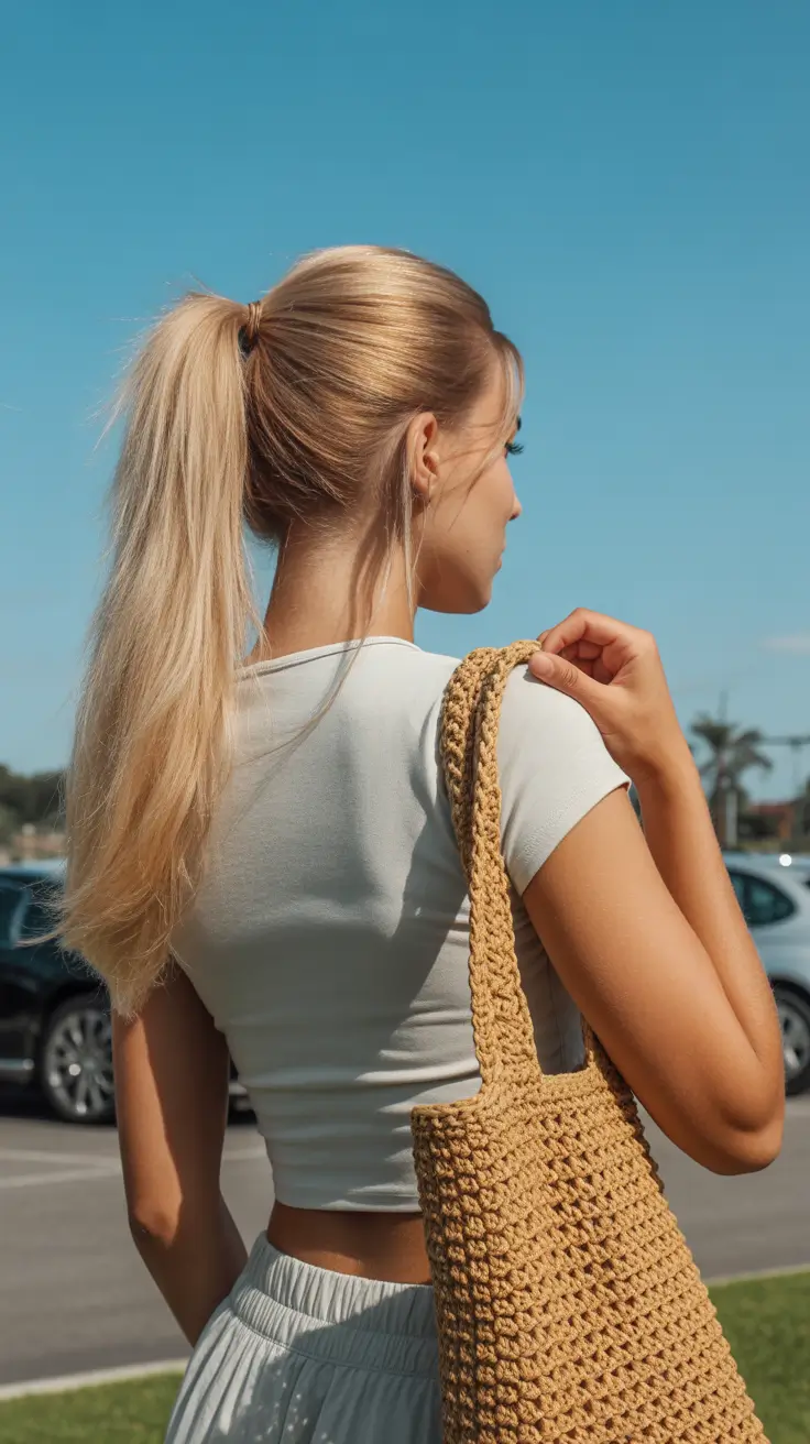 summer hairstyles for swimming 2026 High Ponytail That Survives The Heat