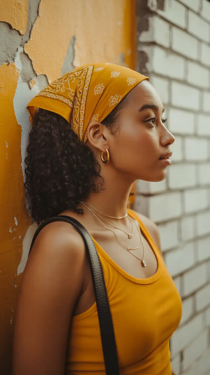 summer heads 2026 Natural Curls With Classic Bandana Hold