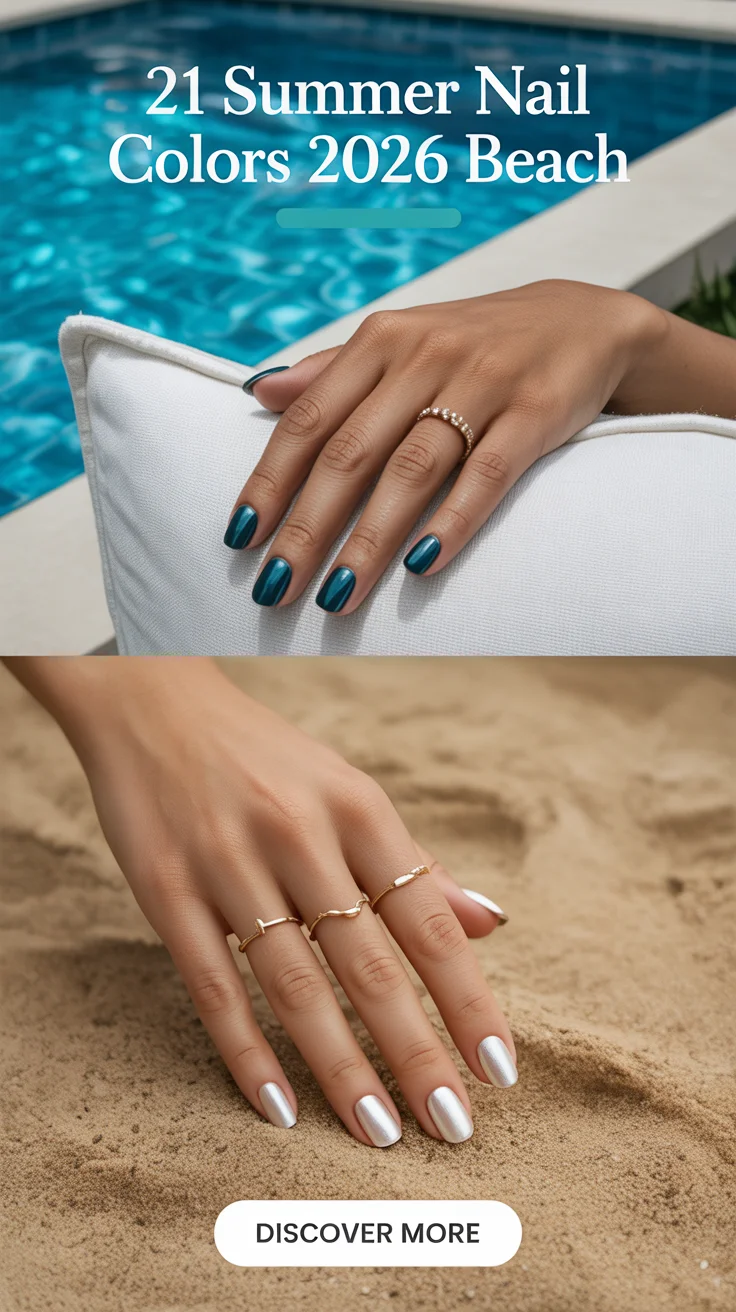 Summer Nail Colors Ideas 2026 Beach - Bright And Simple Manicure Trends For Sunny Days