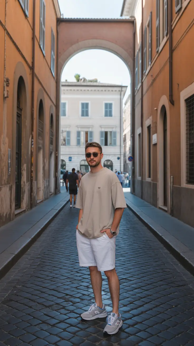 summer outfits men 2026 Relaxed Monochrome With Modern Athletic Touch