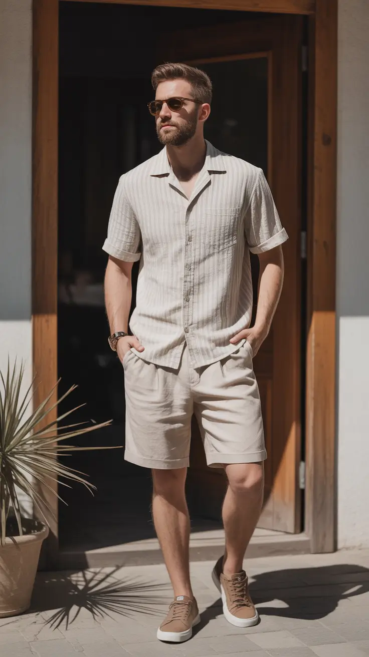 summer outfits men shorts Modern Minimalism With Tailored Shorts