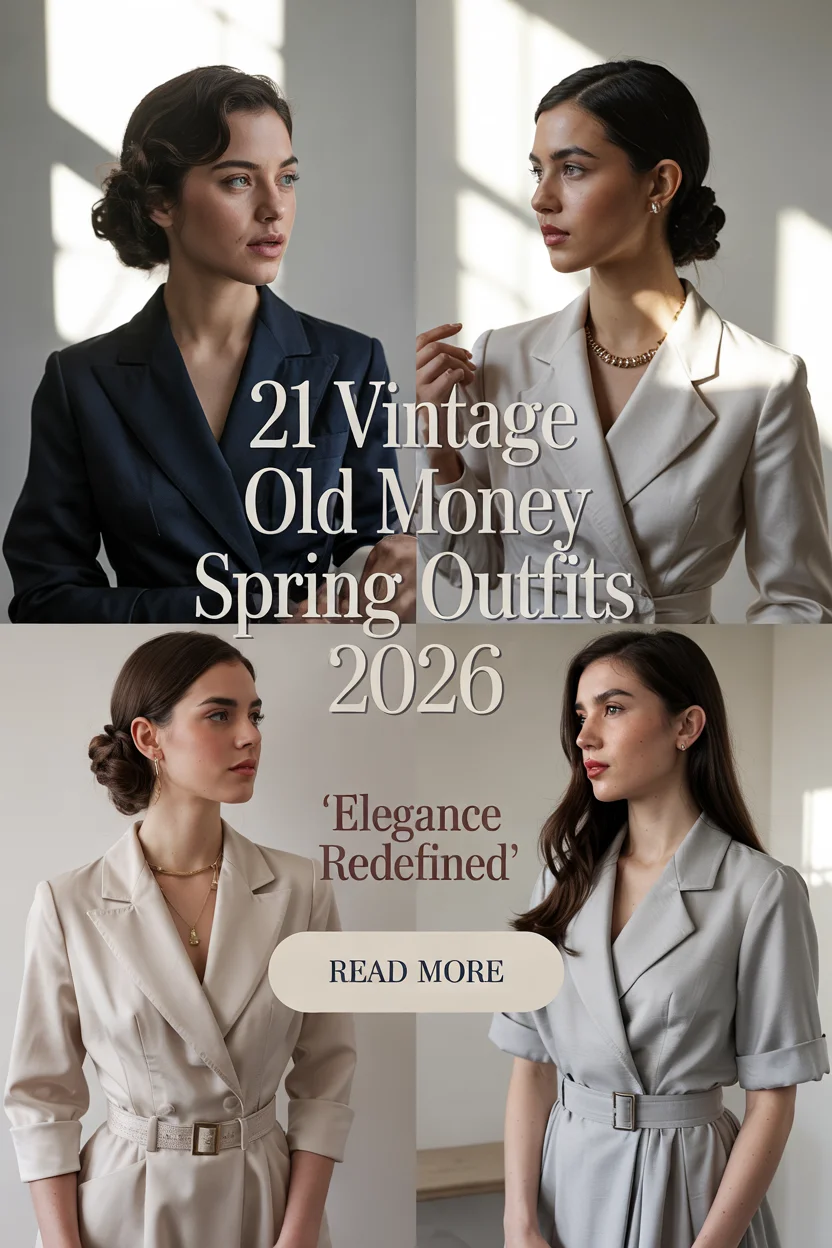 Vintage Old Money Spring Outfits 2026 - Elegant And Timeless Style Inspo For Women