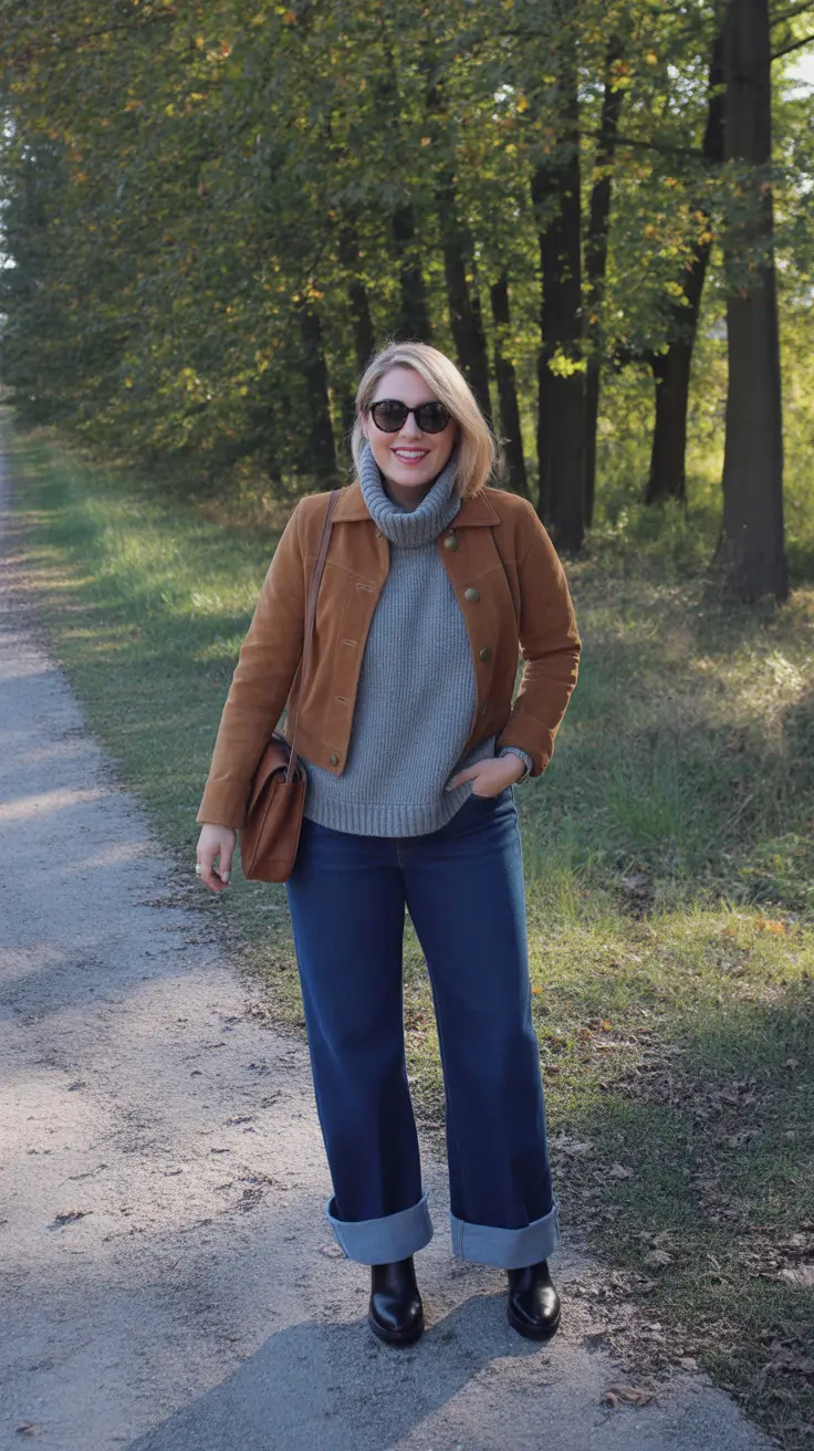 cozy winter to spring outfits 2026 Relaxed Weekend Layers With Cozy Knit And Denim