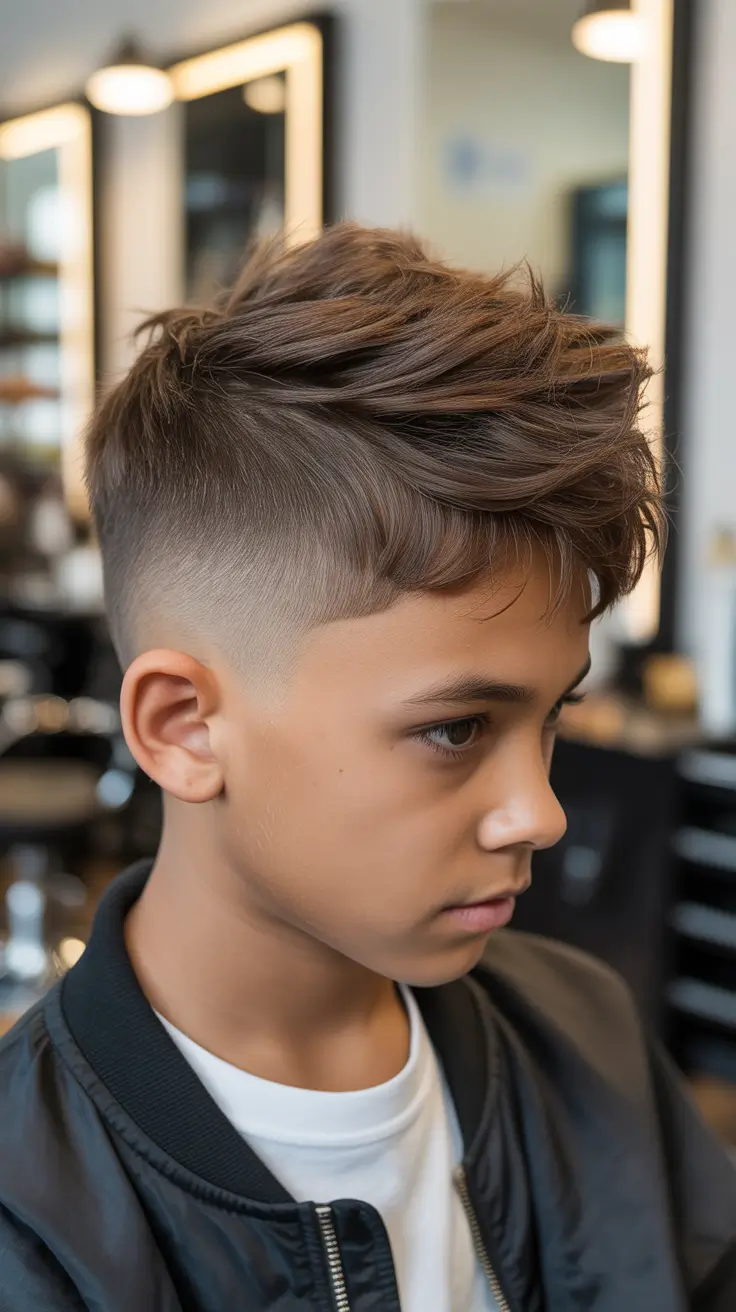 summer haircuts for boys 2026 Sharp Textured Undercut With Lifted Top