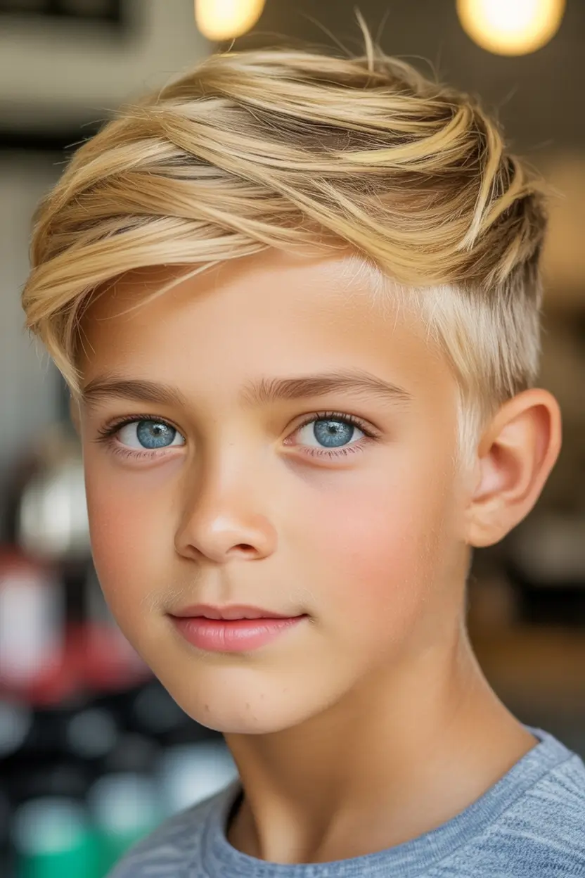 summer haircuts for boys 2026 Bright Dimensional Blonde With Layered Texture