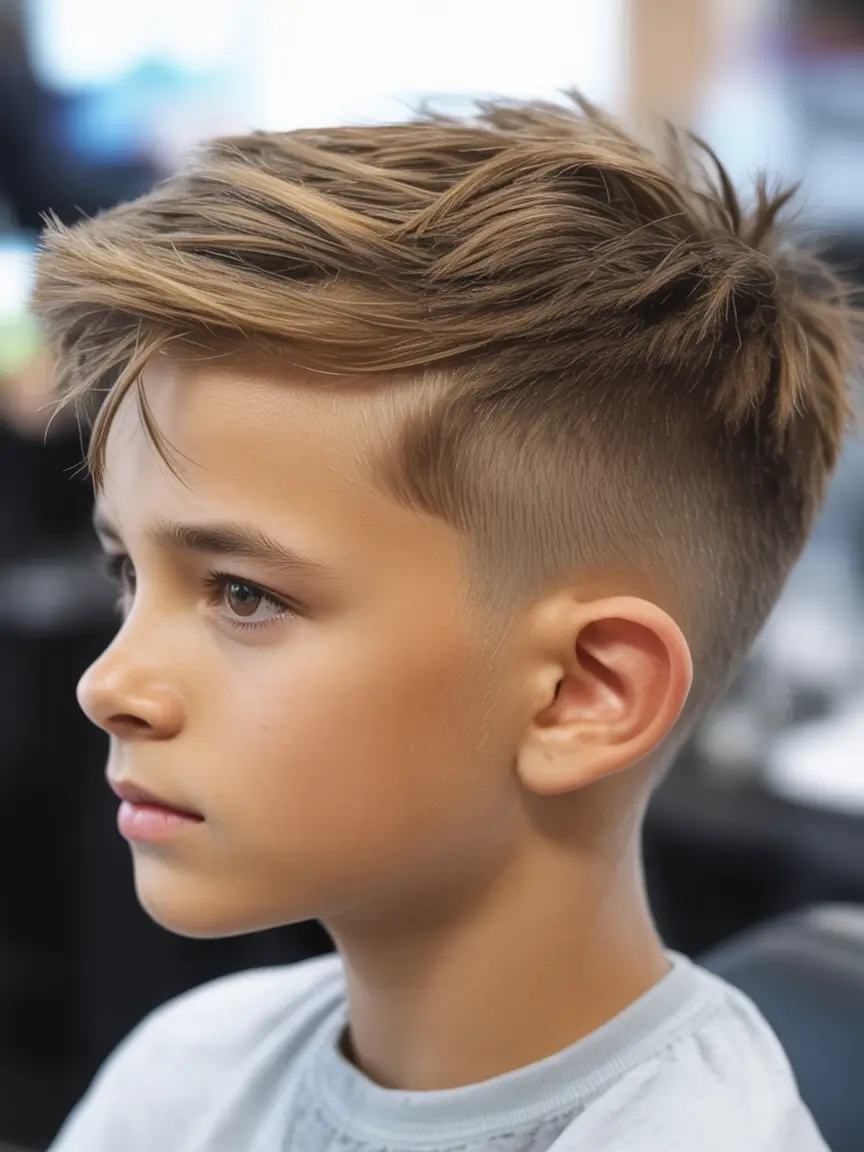 summer haircuts for boys short hair Textured Side Sweep With Low Fade Precision