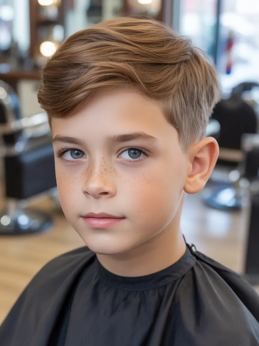 summer haircuts 2026 boys Classic Soft Part With Natural Volume