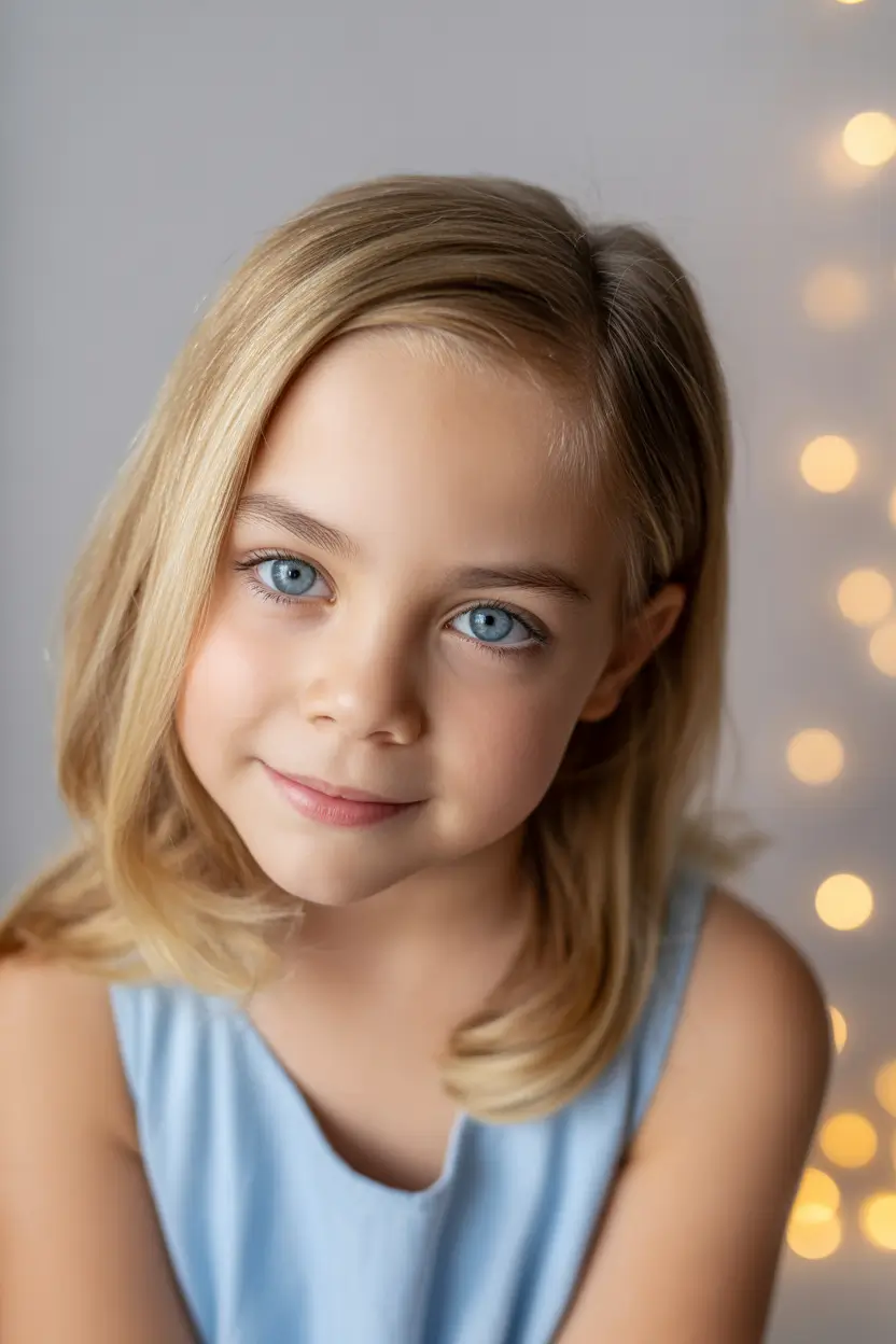 summer haircuts for girls 2026 Soft Shoulder-Length Layers With Side Part