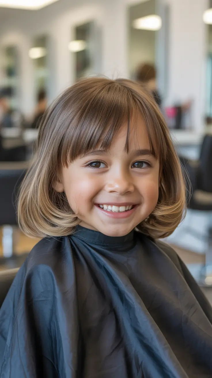 summer haircuts for girls 2026 Playful Salon Bob With Natural Volume