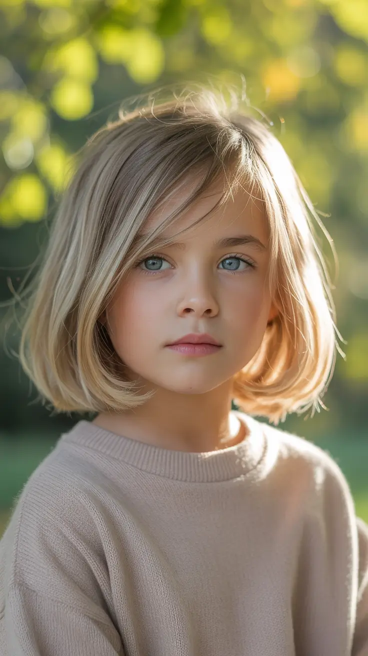 summer haircuts for girls 2026 Sleek Blunt Bob With Sunlit Finish