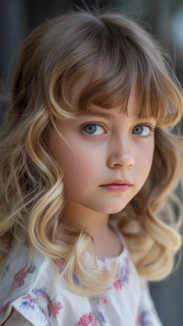 summer haircuts for girls 2026 Soft Curls With Wispy Fringe And Length
