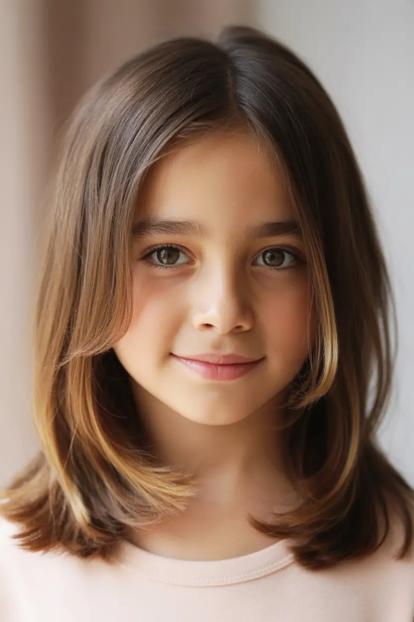 summer haircuts for girls 2026 Soft Layered Lob With Natural Movement