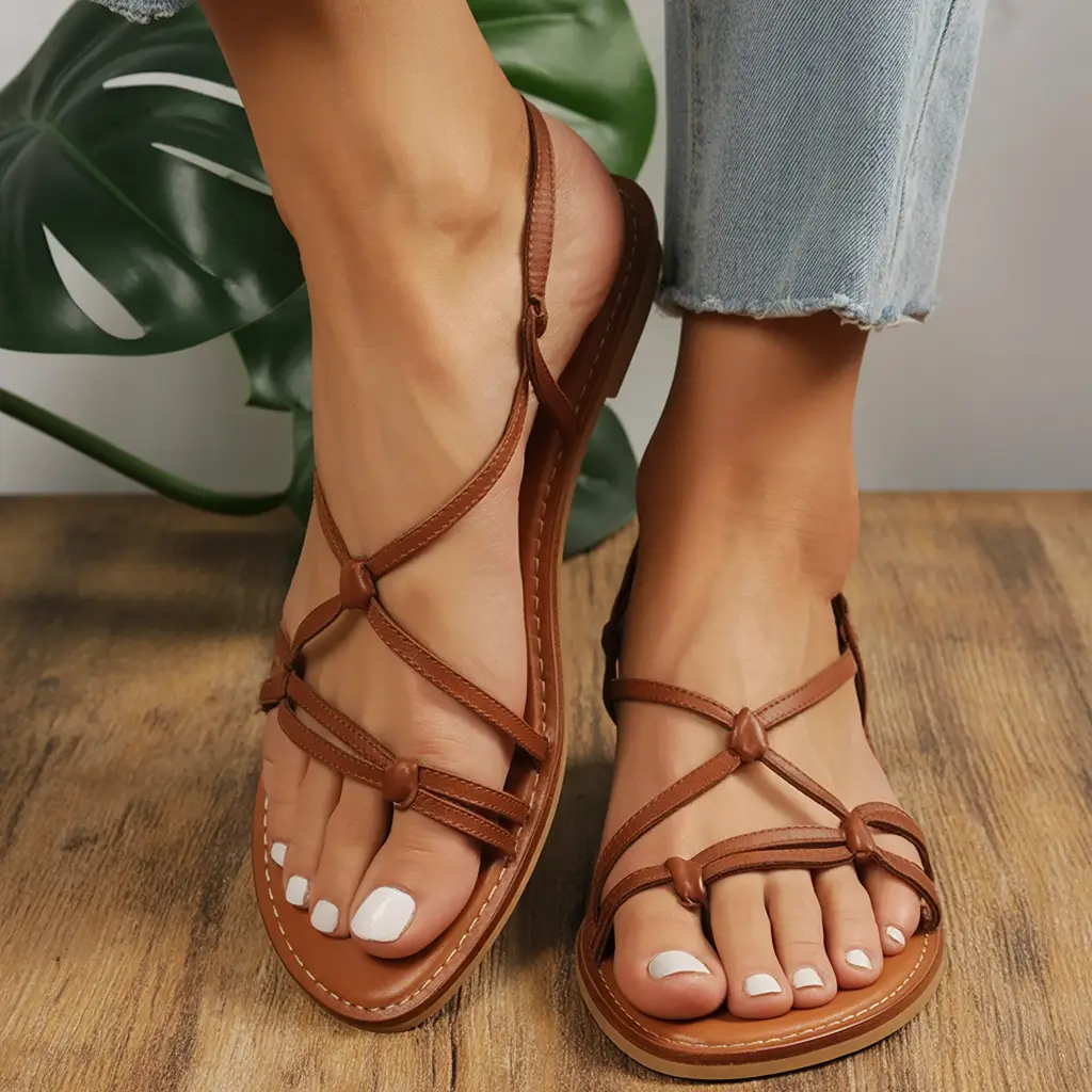 summer footwear ideas Delicate Strappy Flat Sandals That Feel Effortlessly Feminine